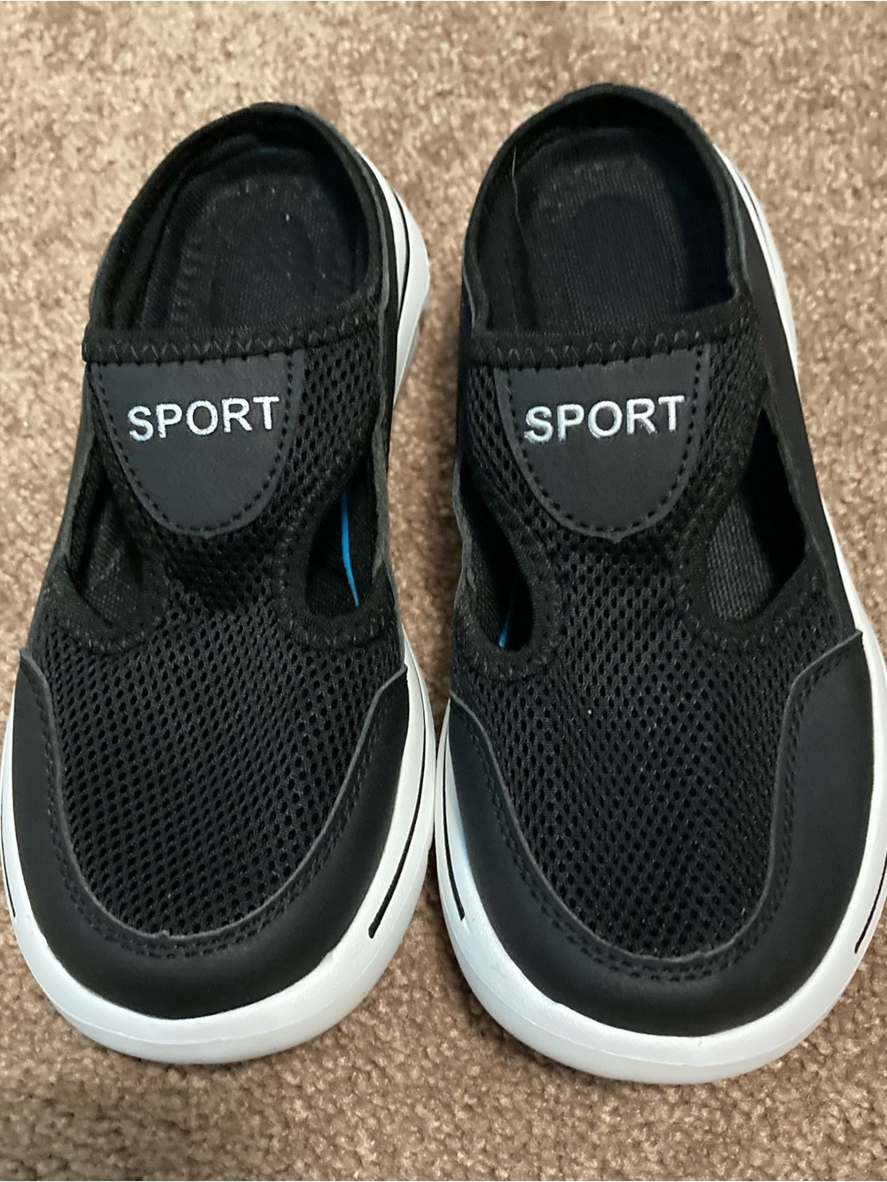 🖤NEW ‘SPORT’ Black Slip-On Mesh Mule Lightweight Sneakers Size 36